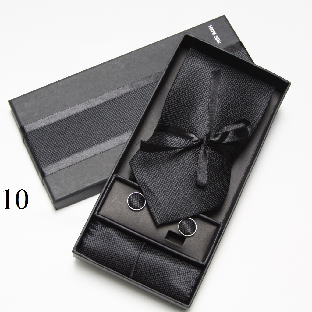 Cufflink Box Set - Solid Neck Tie Set Box Cufflinks