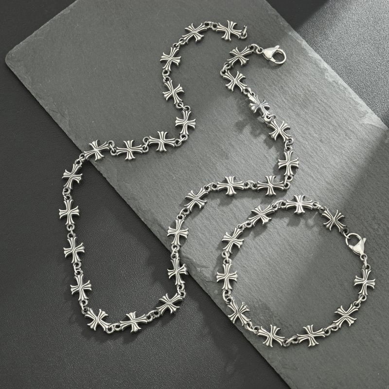 Men'S Accessories Premium - Punk Chain With Cross Necklace For