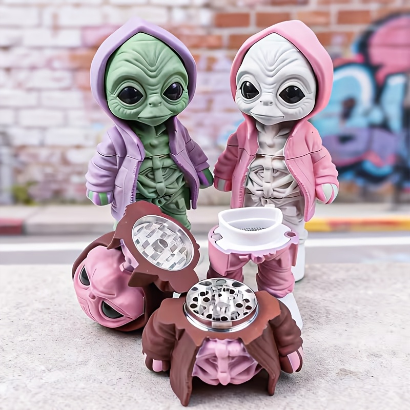 Men Accessories To Gift - Funny Alien Herb Grinder Spice Grinder