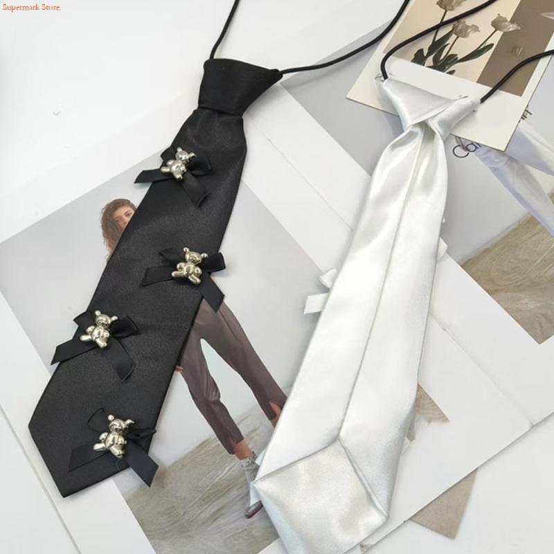 Men'S Accessories Premium - Q5WE Elegant Black Necktie Premium Polyester