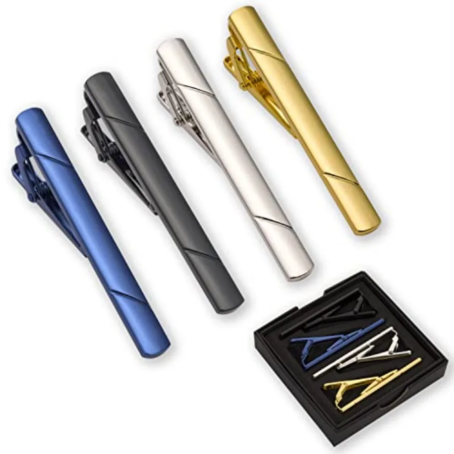 Men Accessories Gift Box - 4Pcs Tie Clips For Men Tie