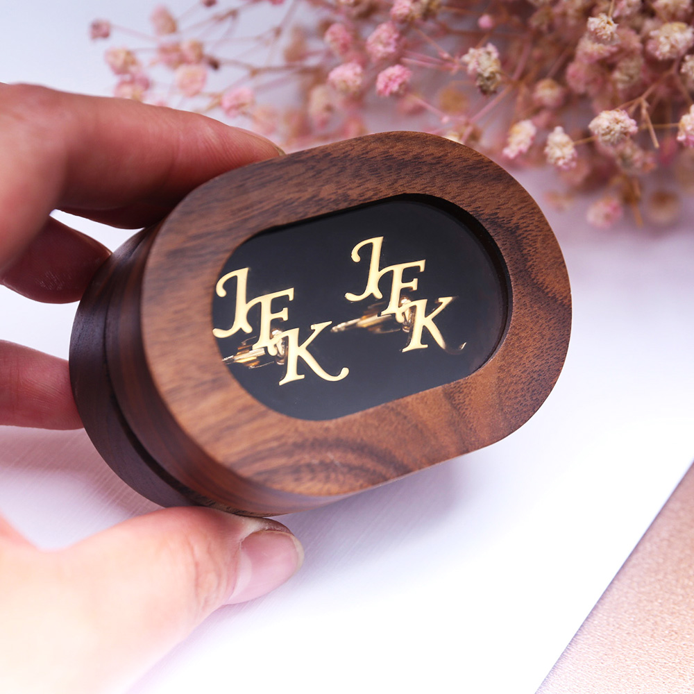 Cufflink Box Set - High end men's customized first letter