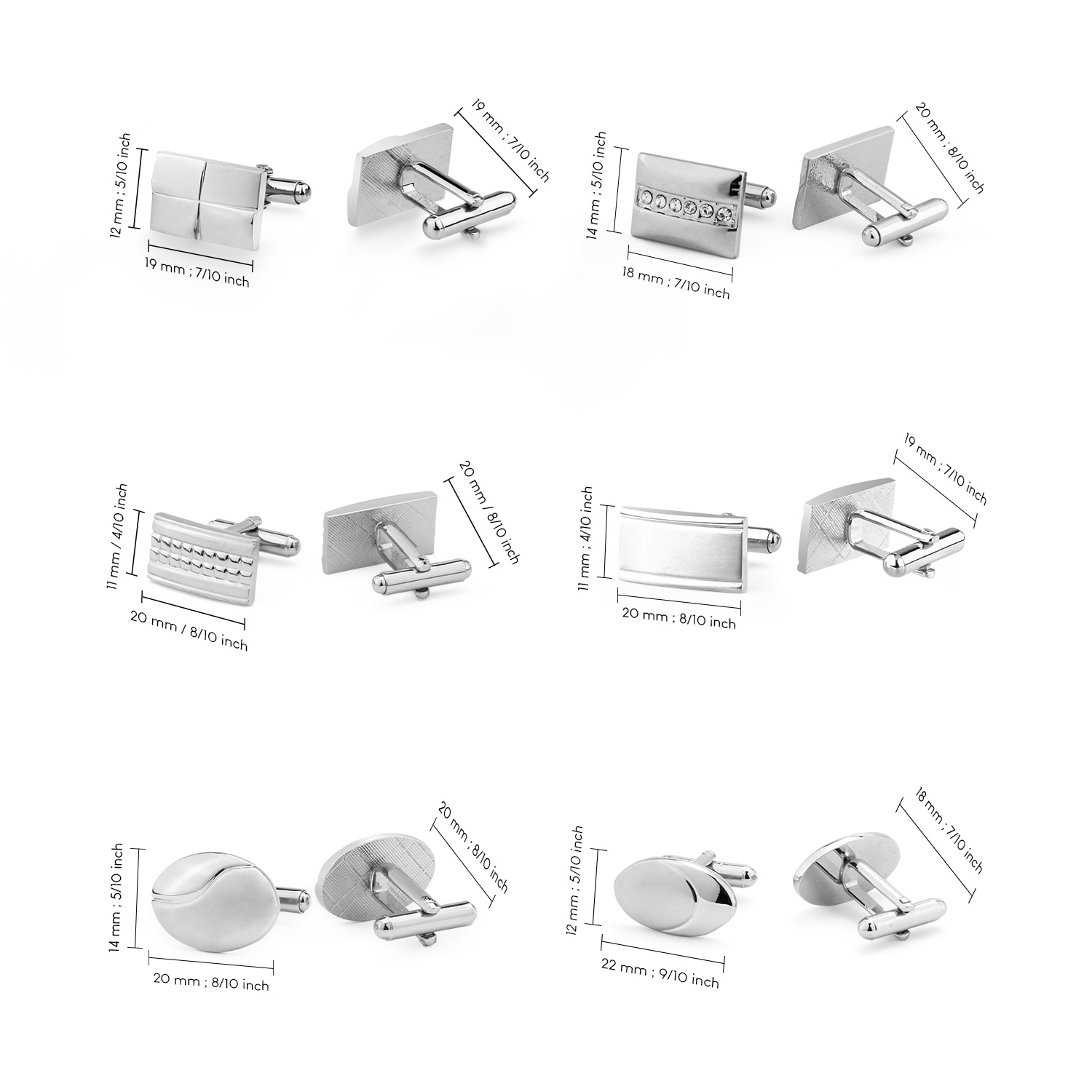 1 Pair Cufflinks For Mens Acce - огляд і ціна Men'S Minimalist Accessories