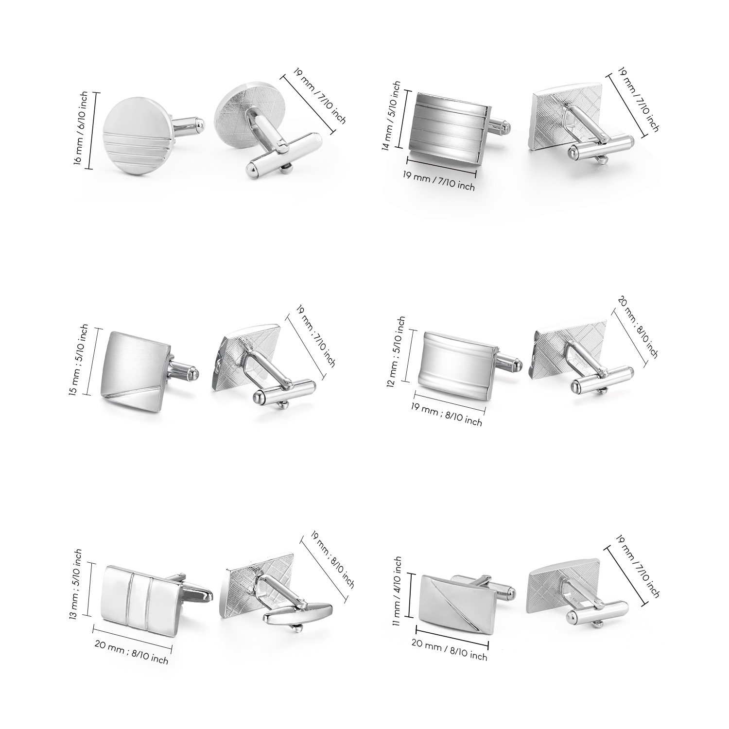 1 Pair Cufflinks For Mens Acce - огляд і ціна Men'S Minimalist Accessories