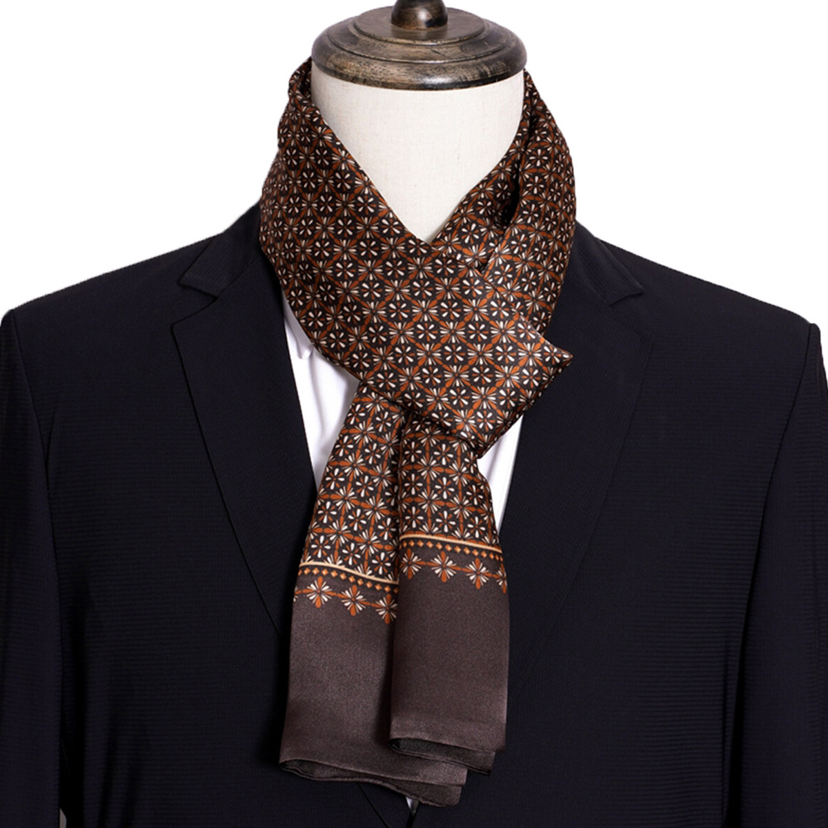 New Men's Stripe Silk Scarf Ho - огляд і ціна Men'S Accessories Premium