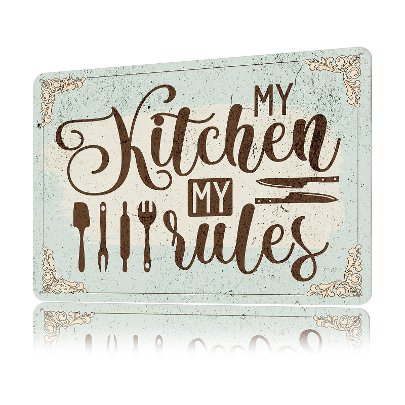 My Kitchen My Rules Sign Metal - огляд і ціна Men Accessories Rule