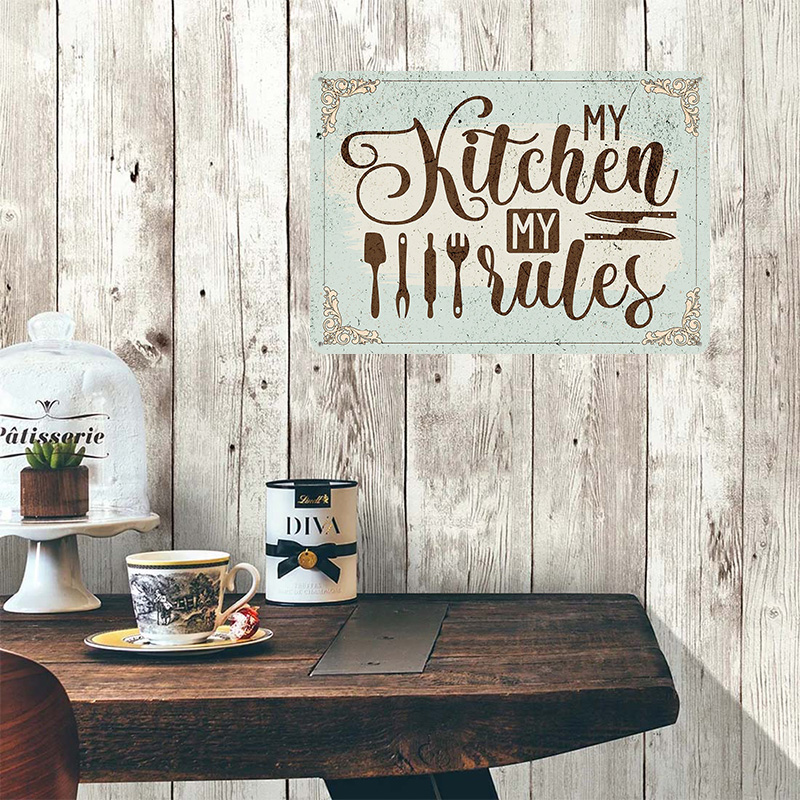 My Kitchen My Rules Sign Metal - огляд і ціна Men Accessories Rule