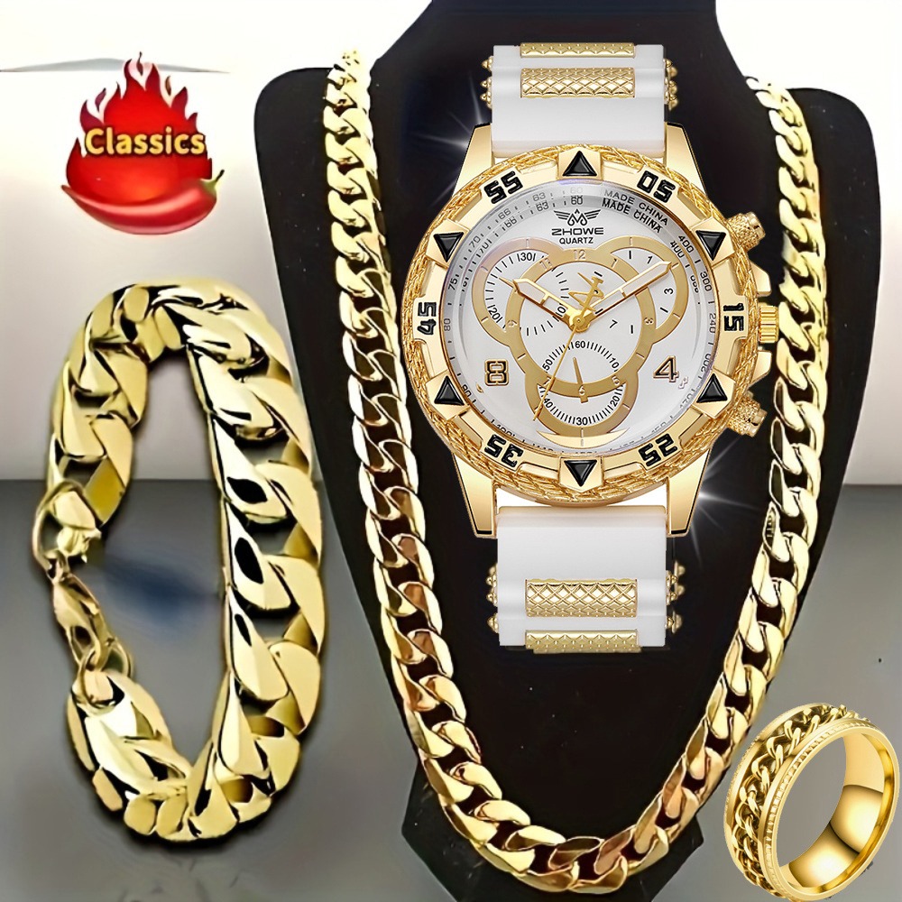 4‑Piece Luxury Men’s Watch and - огляд і ціна Men'S Minimalist Accessories