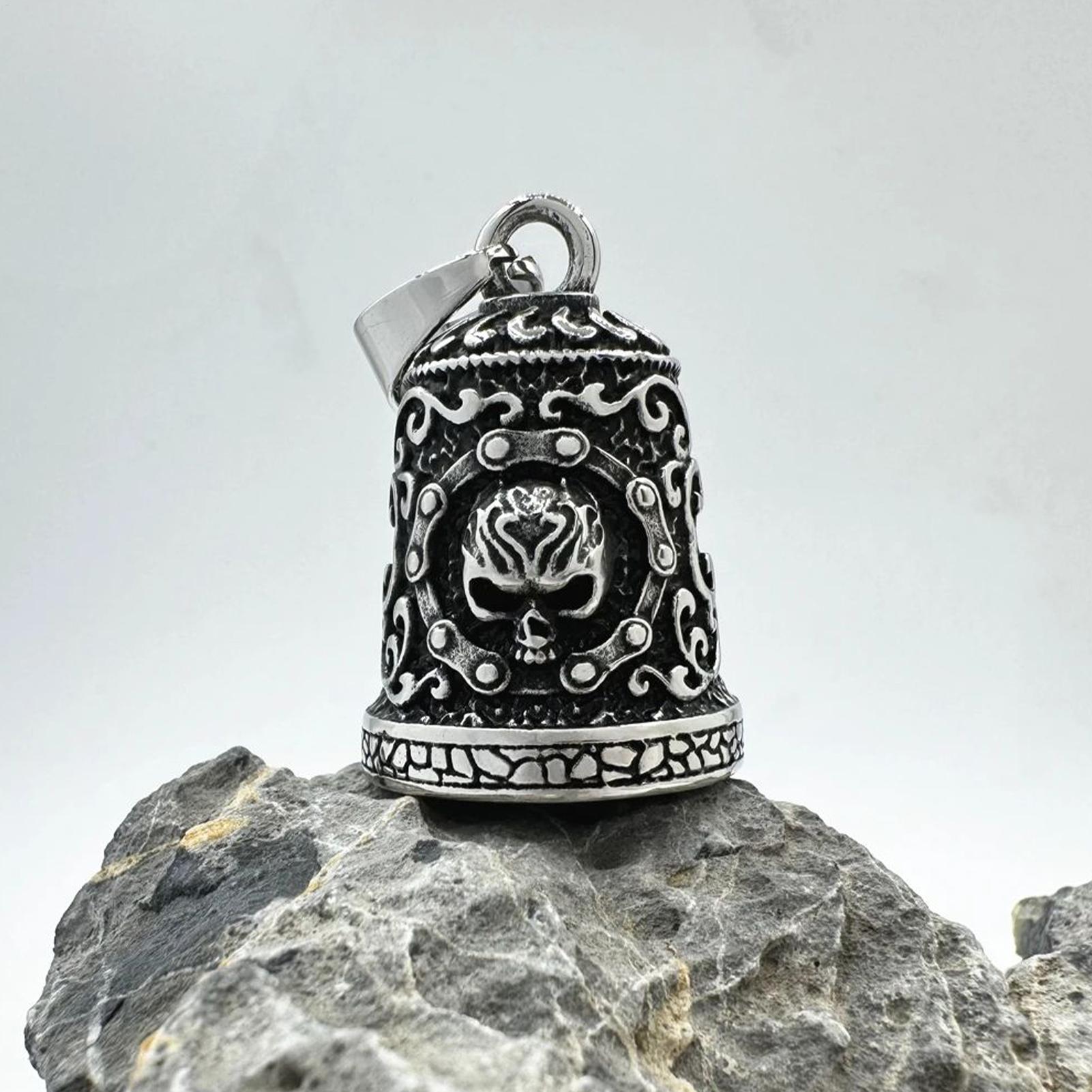 Skull Bell Charm Motorcycle Be - огляд і ціна Men Accessories Chain
