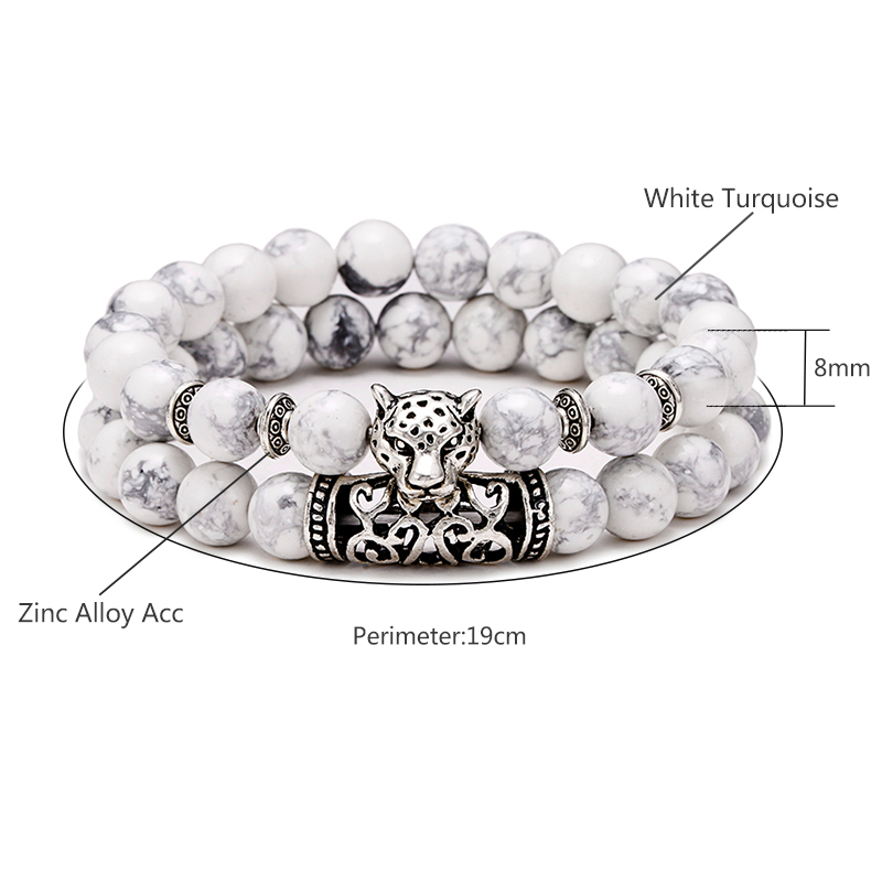 Premium 2Pcs/Set Leopard Beade - огляд і ціна Men'S Accessories Premium