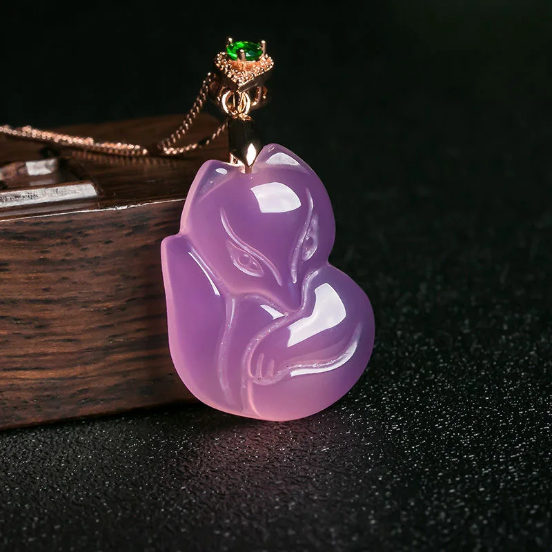 Natural Purple Agate Fox Penda - огляд і ціна Men Accessories Chain