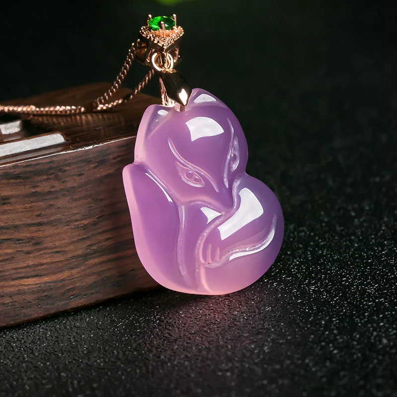 Natural Purple Agate Fox Penda - огляд і ціна Men Accessories Chain