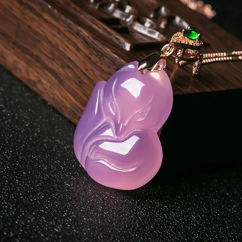 Natural Purple Agate Fox Penda - огляд і ціна Men Accessories Chain