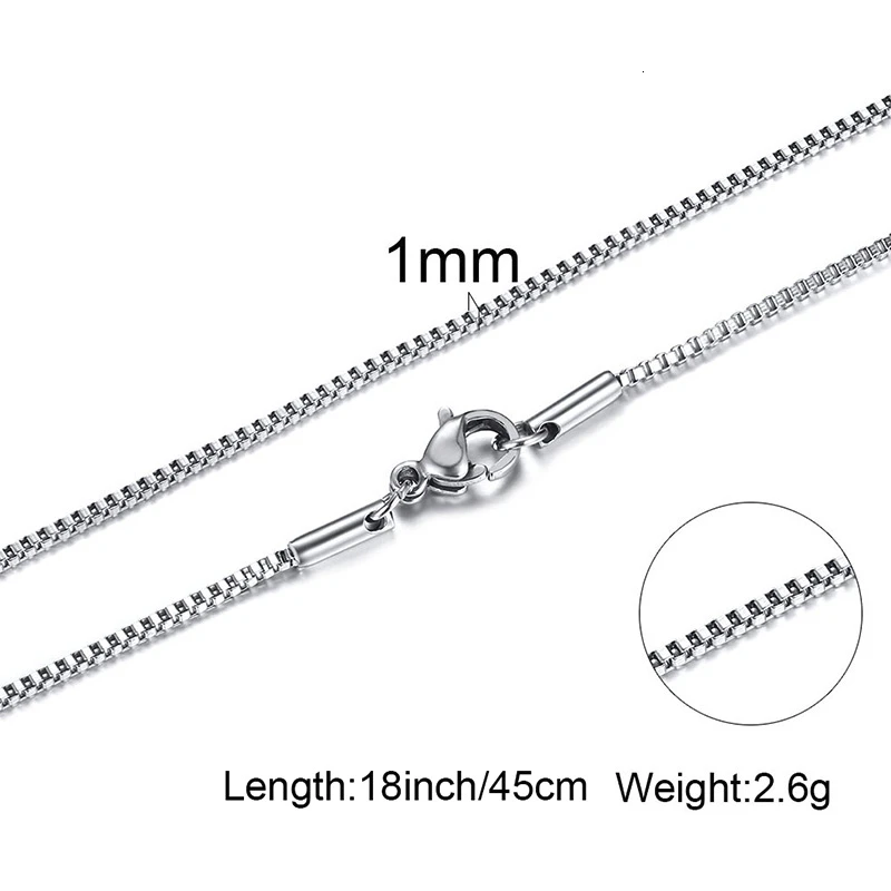 Mens Thin Box Chain Necklace,1 - огляд і ціна Men Accessories Gift Box