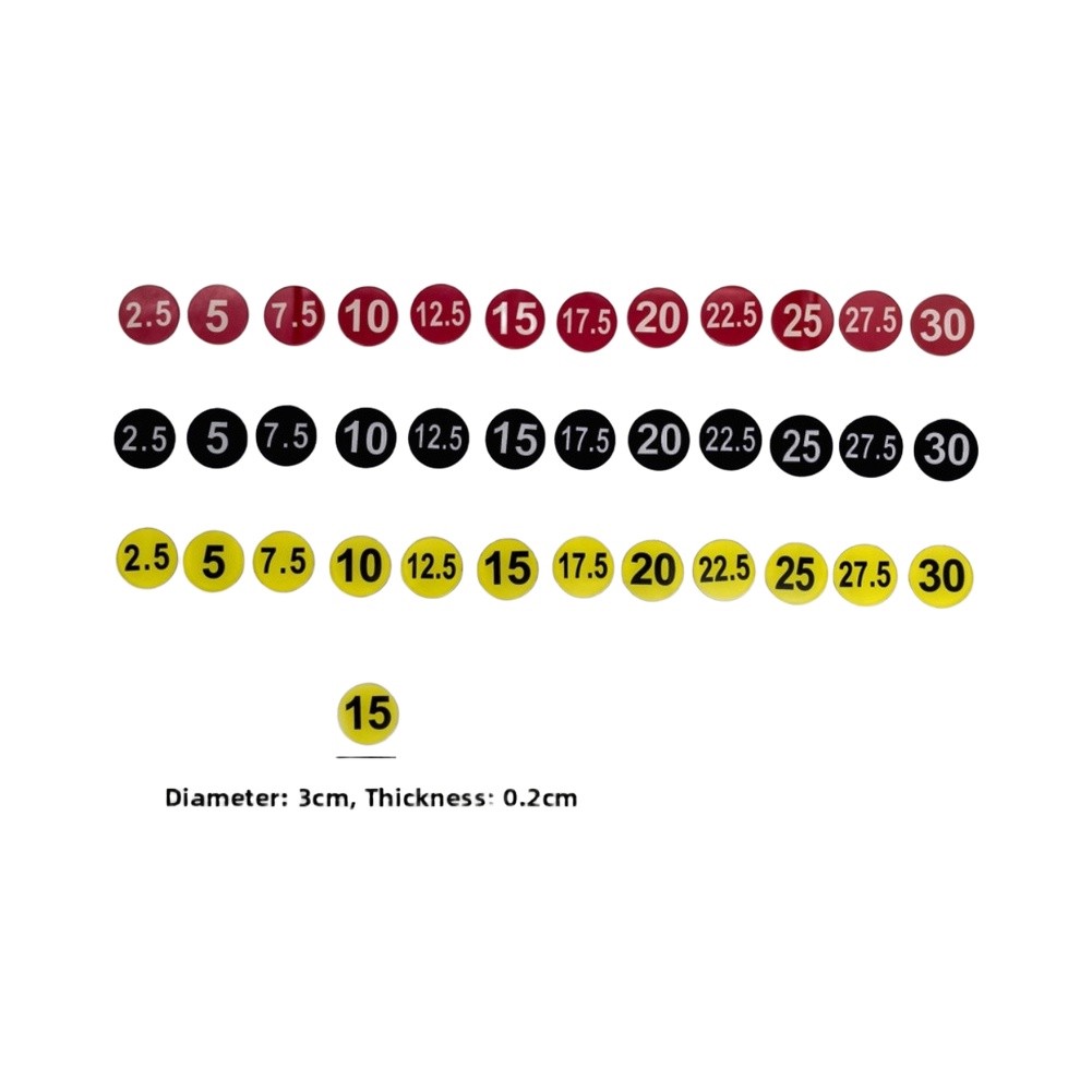 Weight Rack Label Stickers 5kg - огляд і ціна Men'S Accessories
