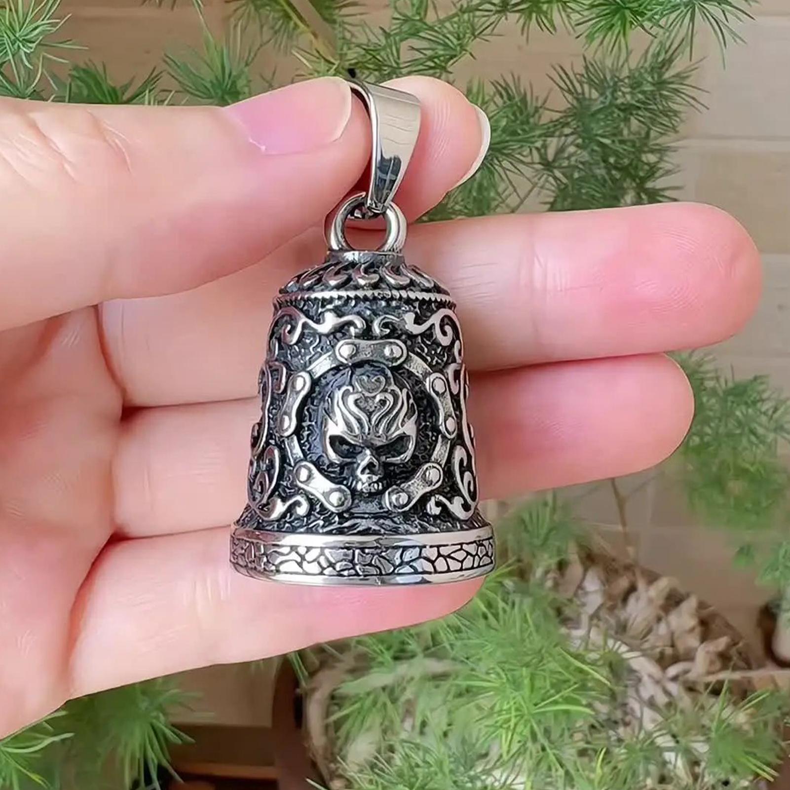 Skull Bell Charm Motorcycle Be - огляд і ціна Men Accessories Chain