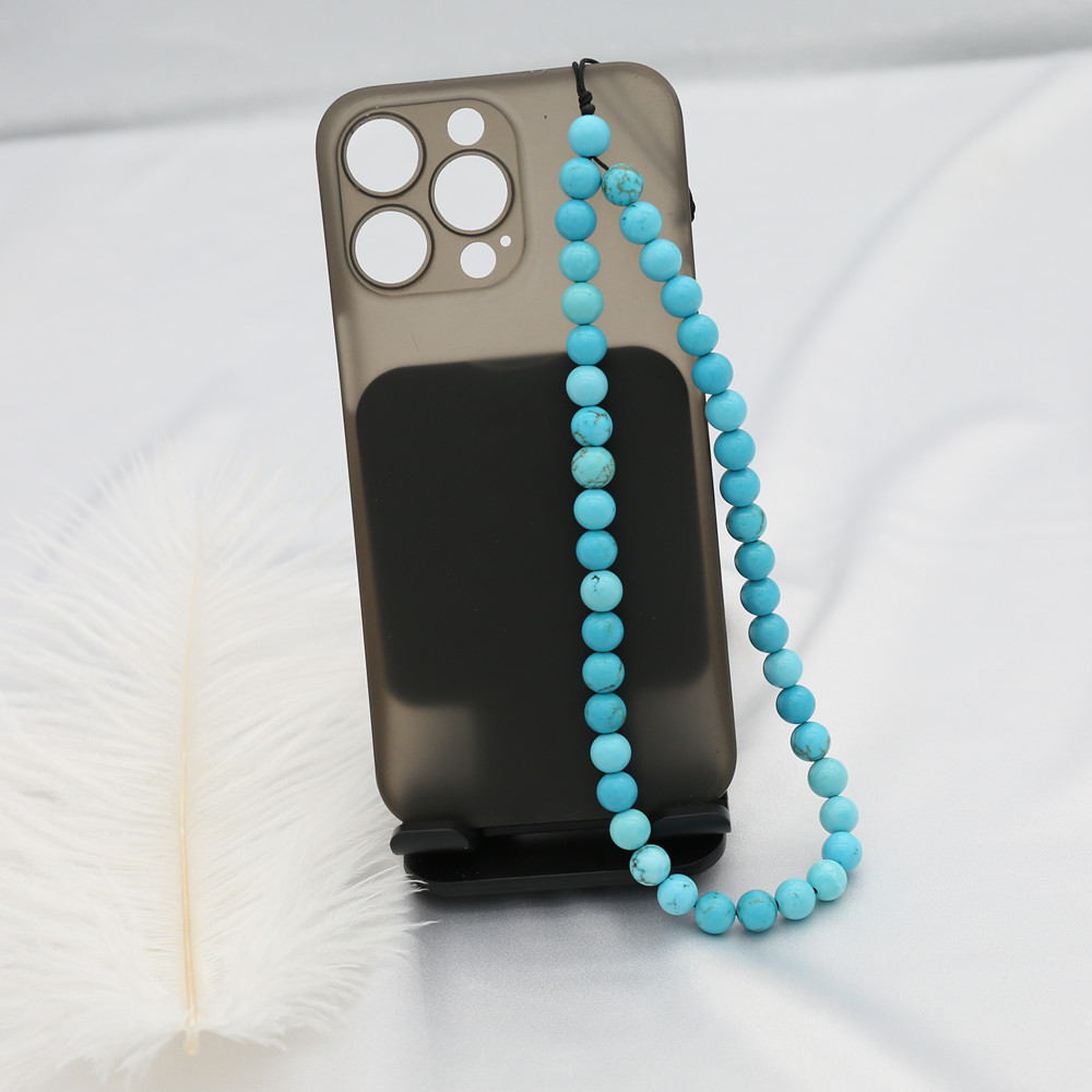 8MM Blue Turquoise Beaded Mobi - огляд і ціна Men Accessories Chain
