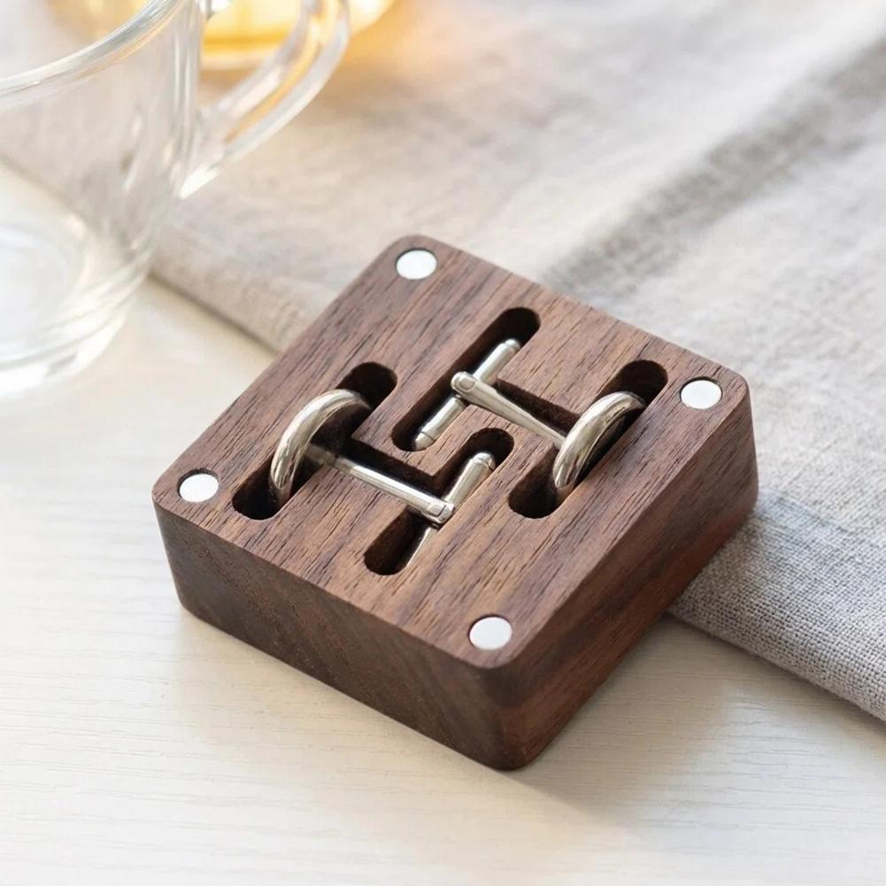Walnut Cufflink Box Solid Wood - огляд і ціна Cufflink Box Set