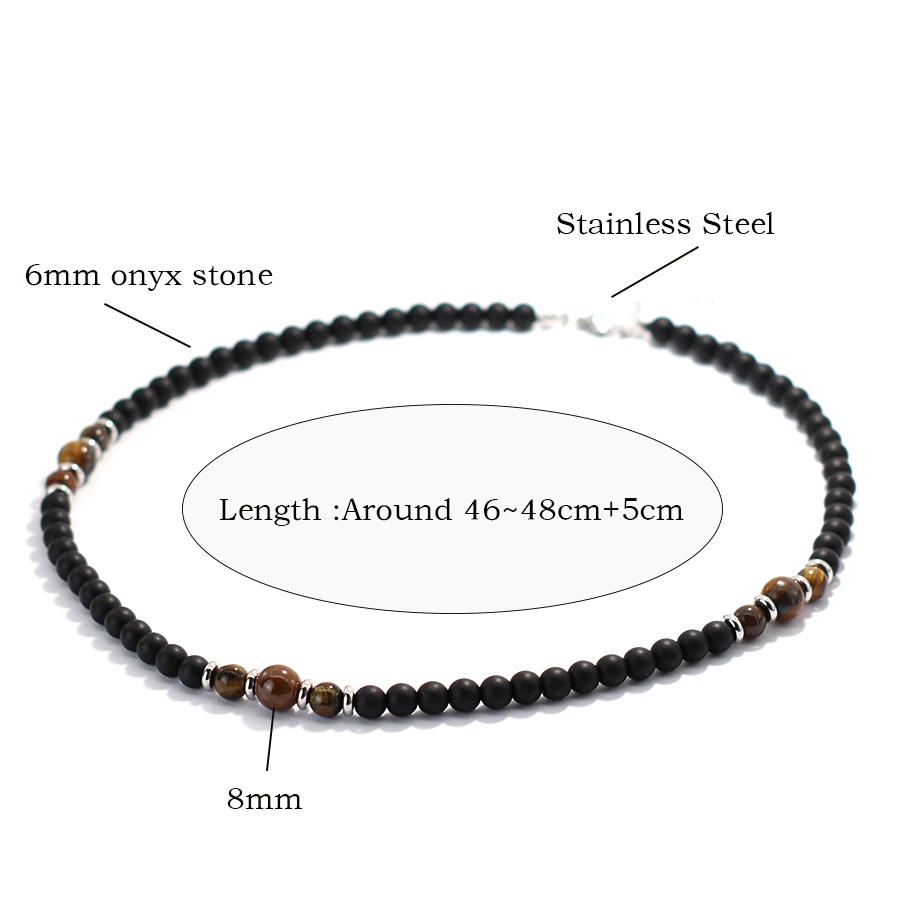 Premium 6mm Natural Onyx Stone - огляд і ціна Men'S Accessories Premium