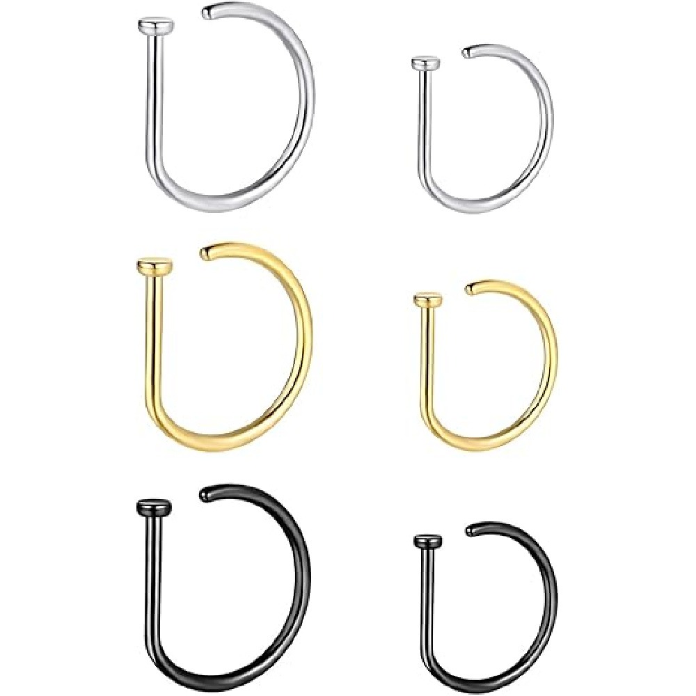 4 Pack Non Piercing D-Shaped N - огляд і ціна Men'S Minimalist Accessories