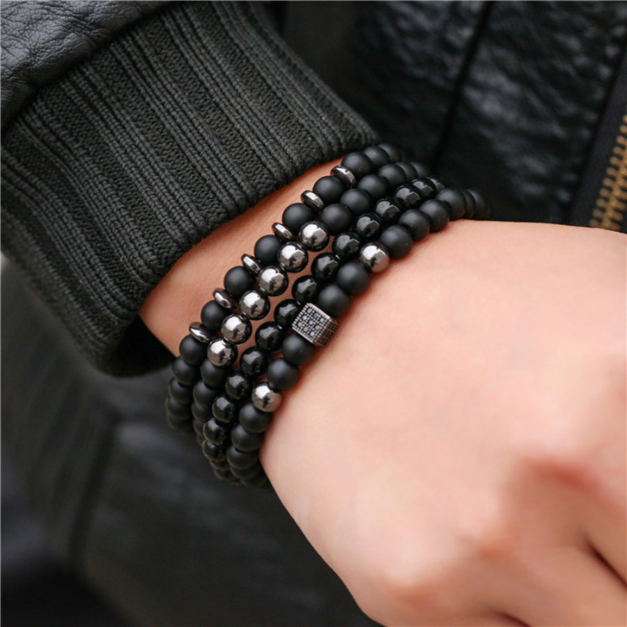 Premium Bracelet Set Men Natur - огляд і ціна Men'S Accessories Premium