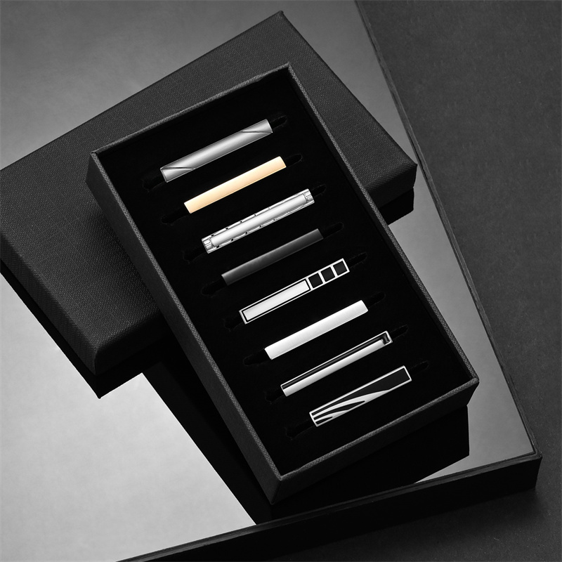 8 PCS Short Tie Clips Set With - огляд і ціна Cufflink Box Set