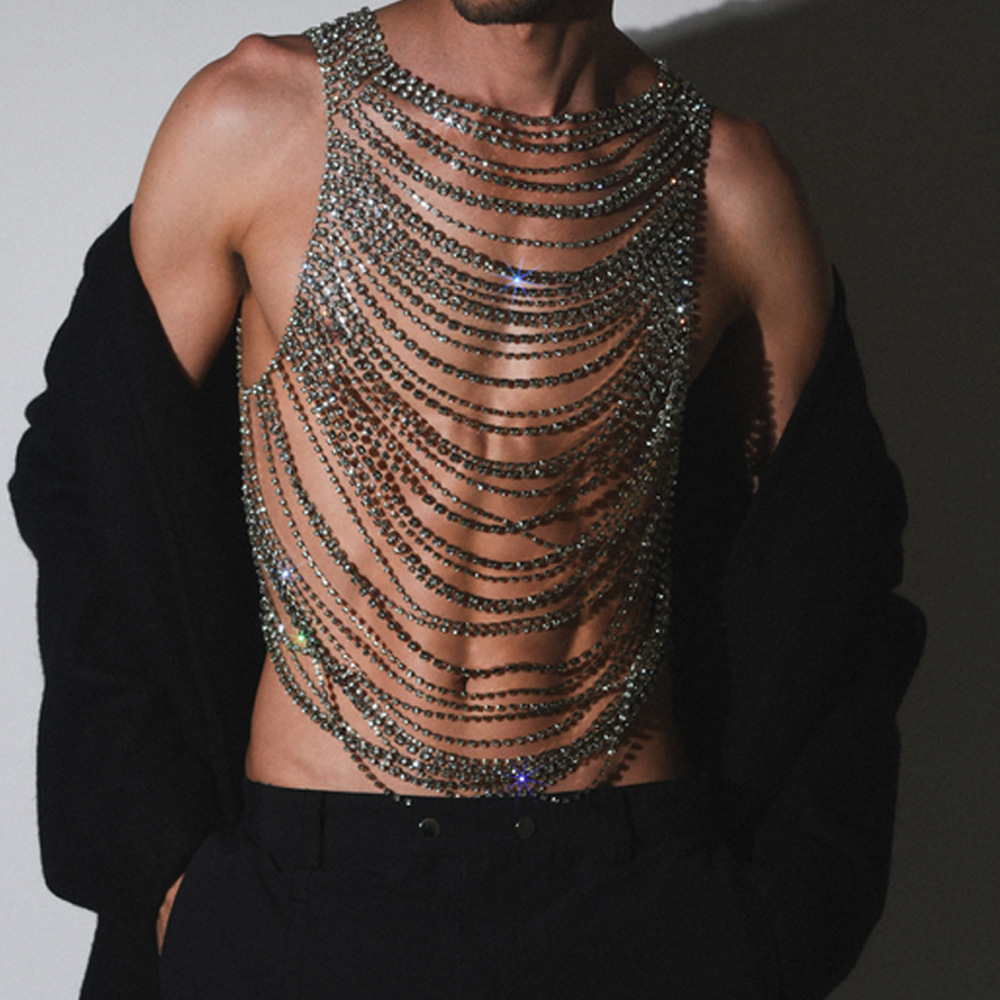 Fashion Luxurious Bling Men Wo - огляд і ціна Men Accessories Chain